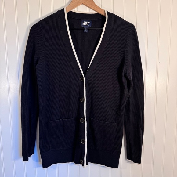 Lands' End Sweaters - Lands' End Women's 100% Cotton Button Down Cardigan with Pockets Size XS